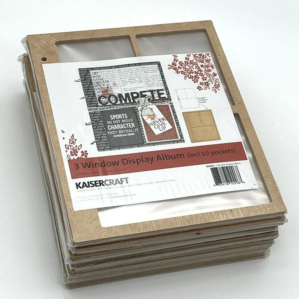 Kaisercraft 3 Window Display Album Lot x7 + Extra Pocket Pages Scrapbooking NEW